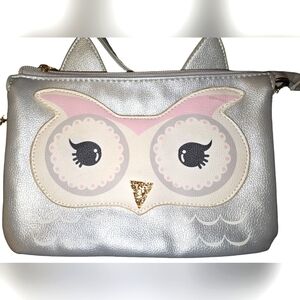 Betsey Johnson Owl Crossbody Bag | Color: Silver | 